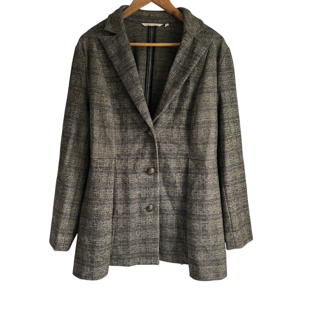 Soft Surroundings Women’s Size‎ Large Jessemyn Jaccard Peplum Blazer Jacket